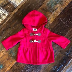 Red Peplum Baby Pea Coat - Old Navy